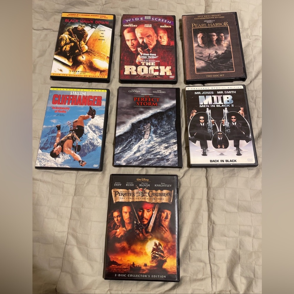 Lot of 7 ACTION Movies DVD Collection
